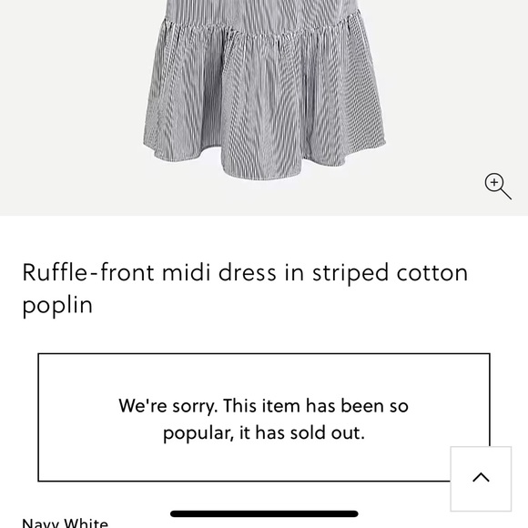 JCrew ruffled front midi dress size 8 - Picture 7 of 7